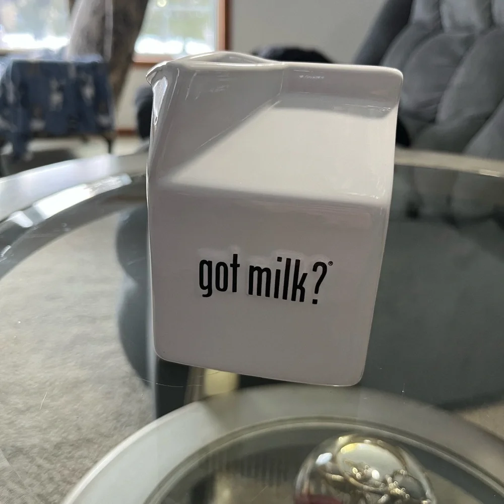 White Ceramic 'Got Milk?' Carton - Picture 1 of 5